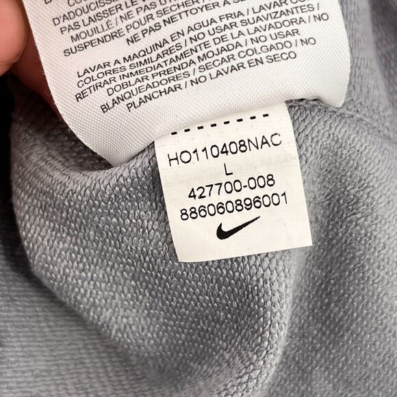 Nike Dri-Fit Run Jog Vented Hoodie Reflective Size L Long Sleeve Reflective Gray - Picture 12 of 13